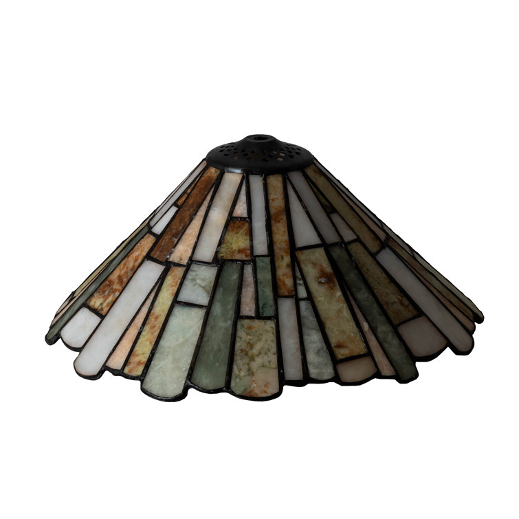 Luminescent Empire Natural Jadestone Glass Lamp Shade