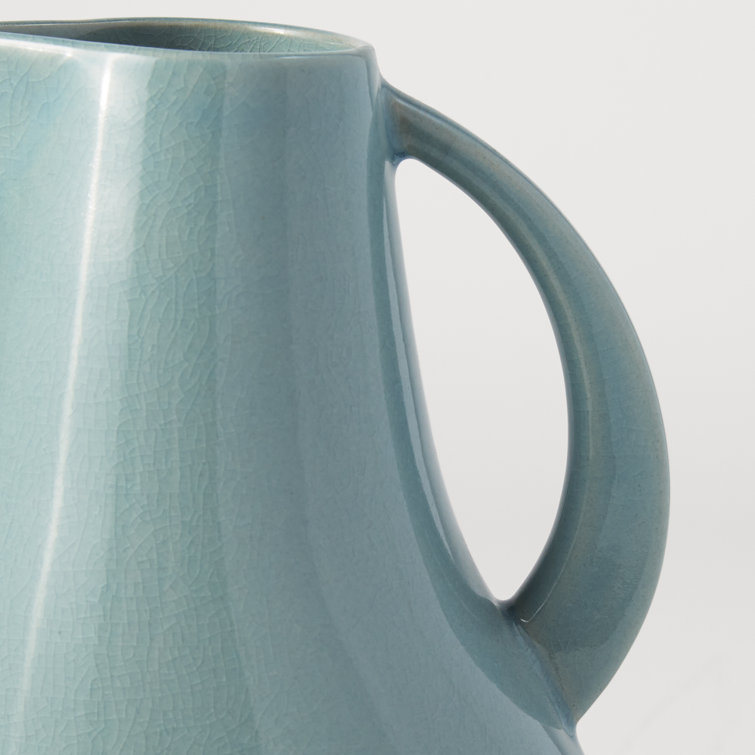 Pale Jade 72oz Stoneware Pitcher with Tapered Handle