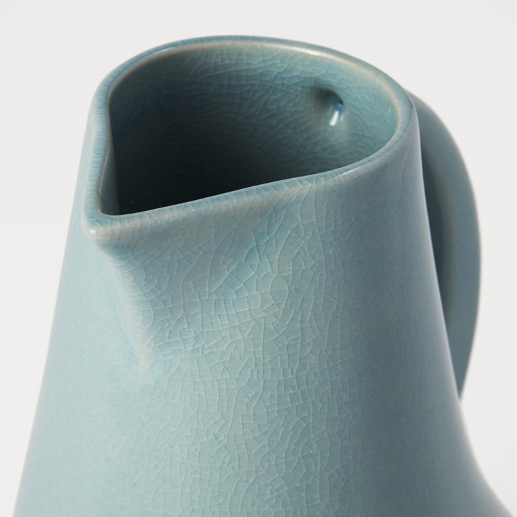 Pale Jade 72oz Stoneware Pitcher with Tapered Handle
