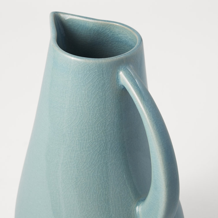 Pale Jade 72oz Stoneware Pitcher with Tapered Handle