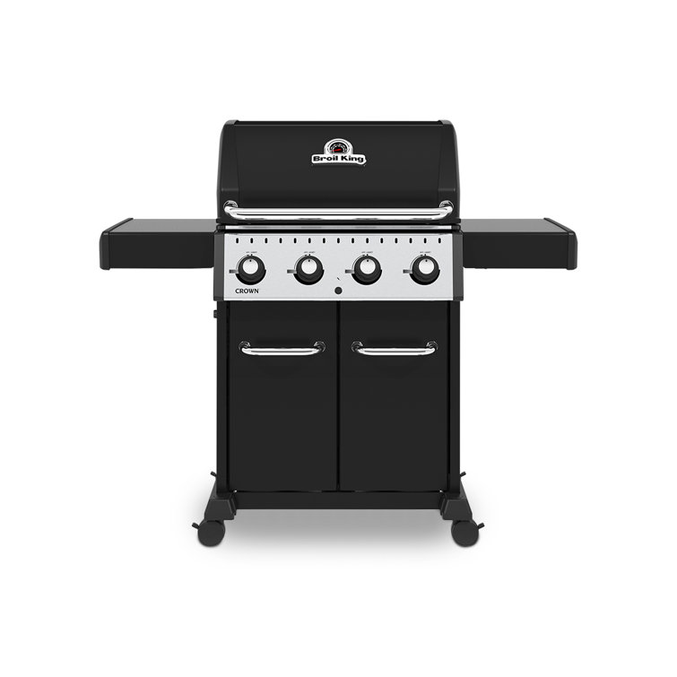 Black Stainless Steel 57" Propane Gas Grill with Side Burner