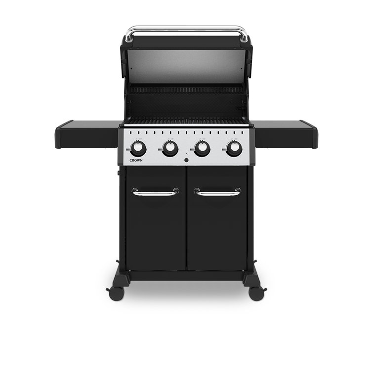 Black Stainless Steel 57" Propane Gas Grill with Side Burner