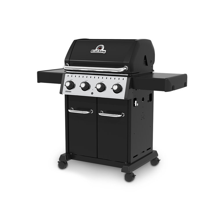 Black Stainless Steel 57" Propane Gas Grill with Side Burner