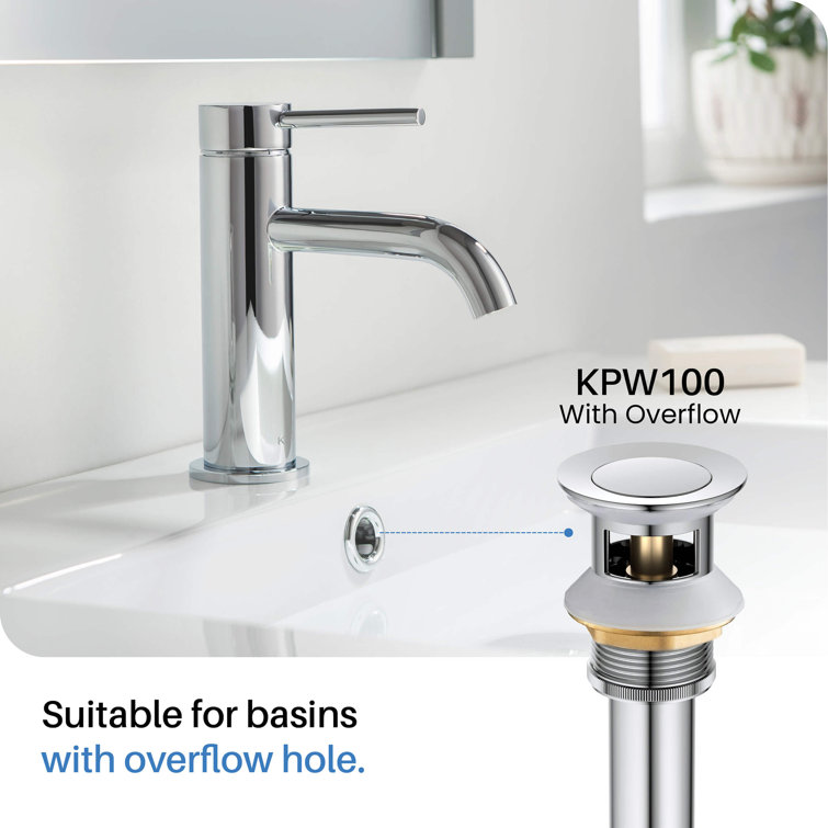 Chrome Solid Brass Single-Hole Bathroom Faucet