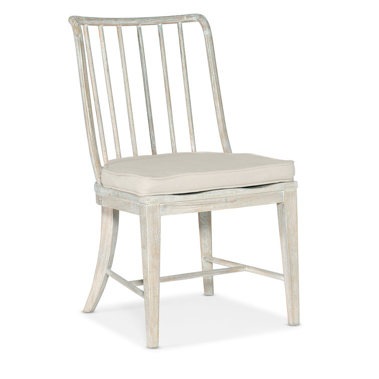 Oyster White Linen & Light Wood Beech Side Chair