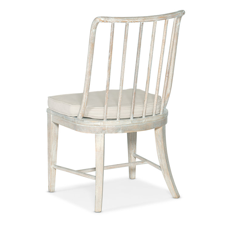 Oyster White Linen & Light Wood Beech Side Chair
