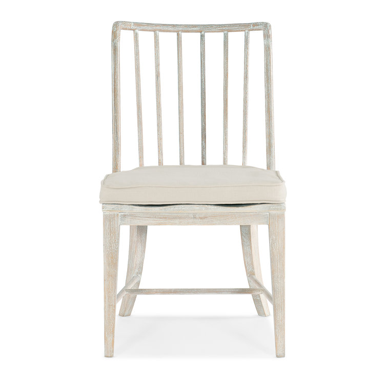 Oyster White Linen & Light Wood Beech Side Chair
