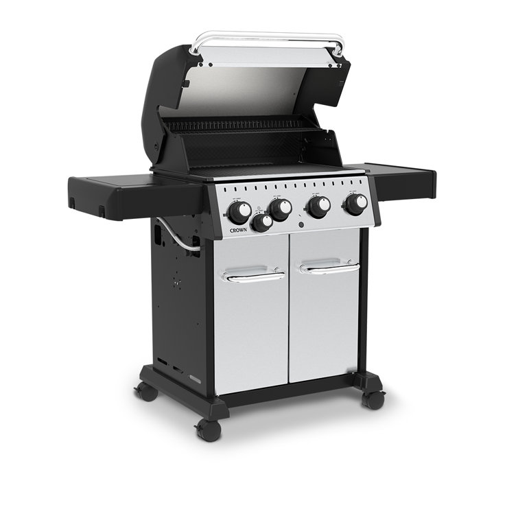 Broil King Stainless Steel 4-Burner Propane Gas Grill with Side Burner