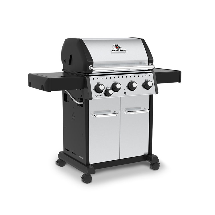 Broil King Stainless Steel 4-Burner Propane Gas Grill with Side Burner