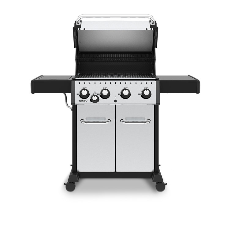 Broil King Stainless Steel 4-Burner Propane Gas Grill with Side Burner