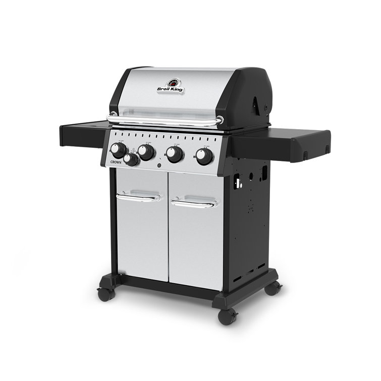 Broil King Stainless Steel 4-Burner Propane Gas Grill with Side Burner