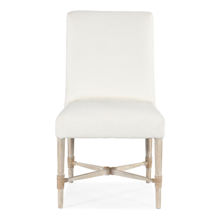 Serenity Arctic White Beech Wood Upholstered Side Chair