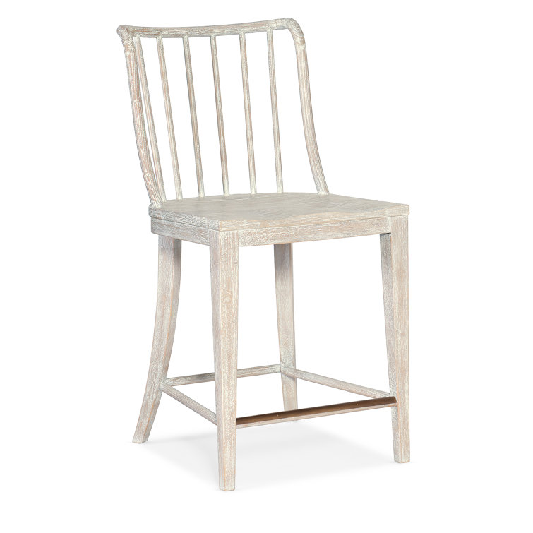 Serenity Beige Light Wood Transitional Counter Stool