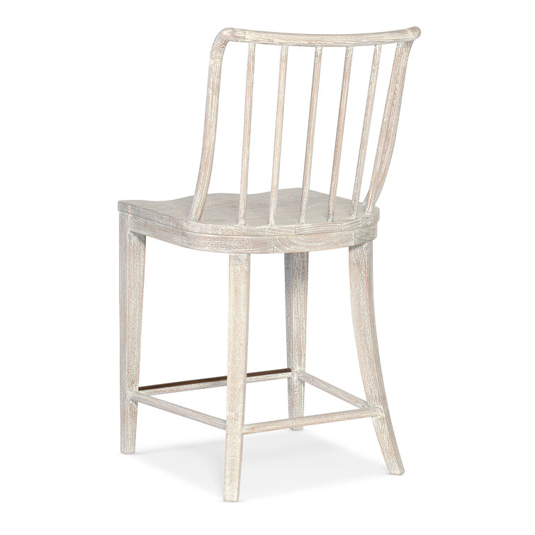Serenity Beige Light Wood Transitional Counter Stool