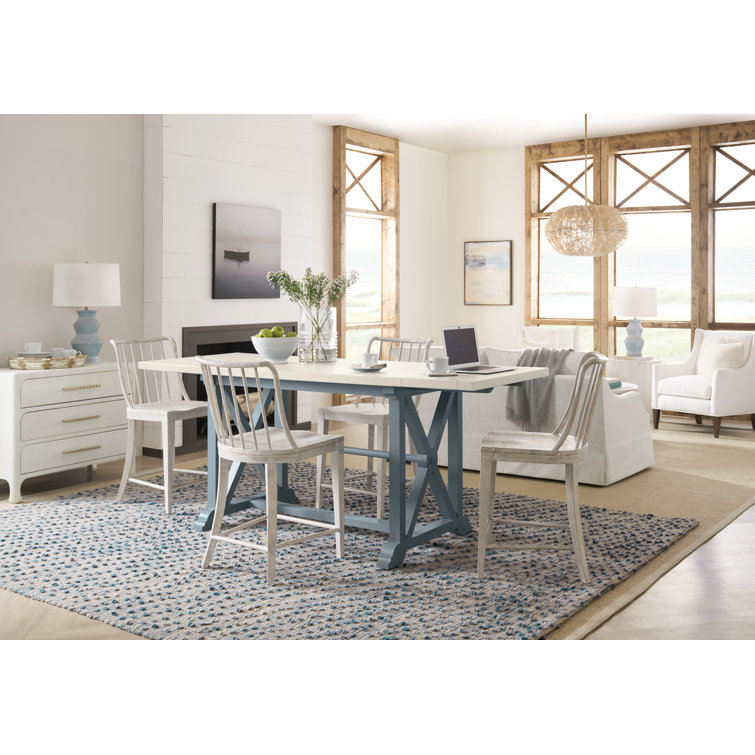 Serenity Beige Light Wood Transitional Counter Stool