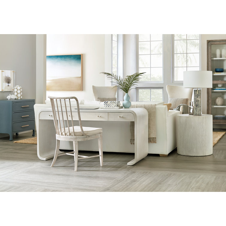 Oyster White Linen & Light Wood Beech Side Chair