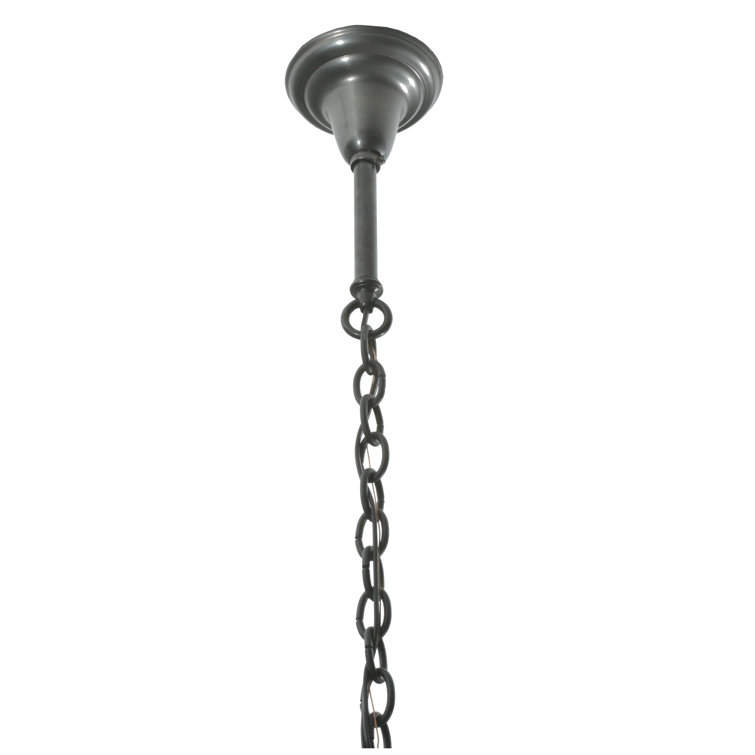 Craftsman Brown Glass 8-Light Indoor/Outdoor Pendant