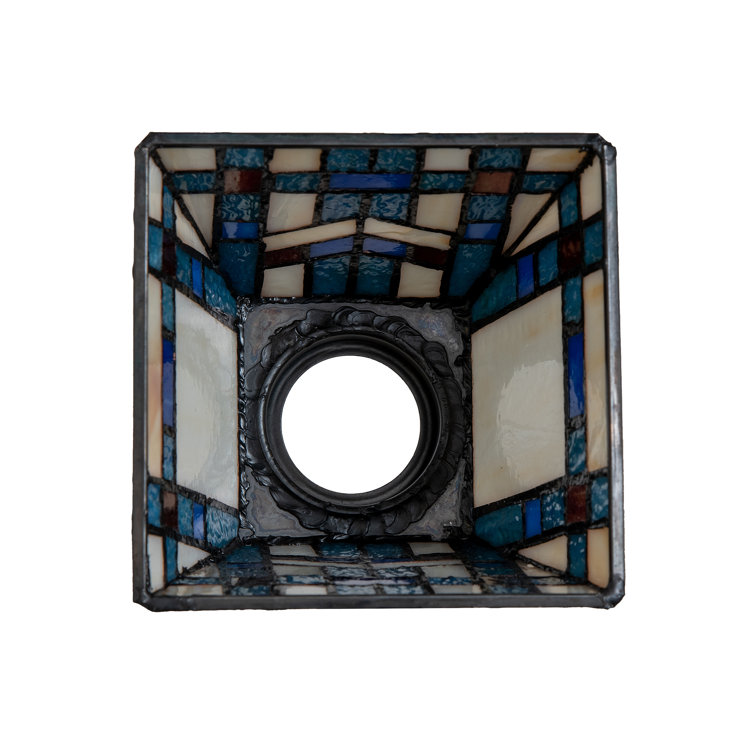 Prairie Wheat 5" Square Stained Glass Lamp Shade