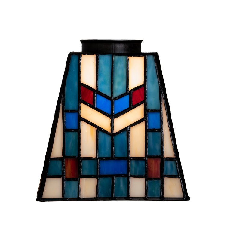 Prairie Wheat 5" Square Stained Glass Lamp Shade