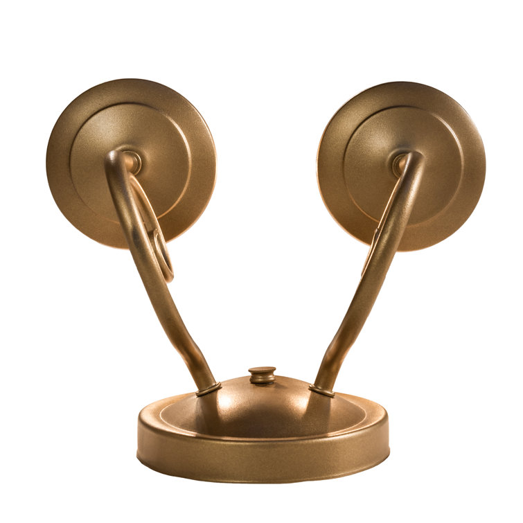 Gold 2-Light Candle Wall Sconce with E12 Bulb Base