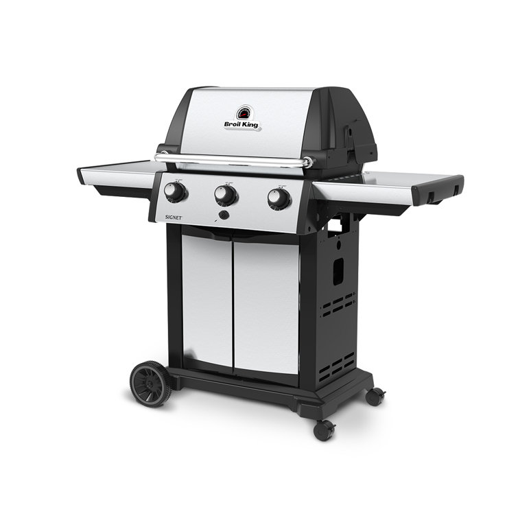 Stainless Steel Propane Gas Grill with Rotisserie and Smoker