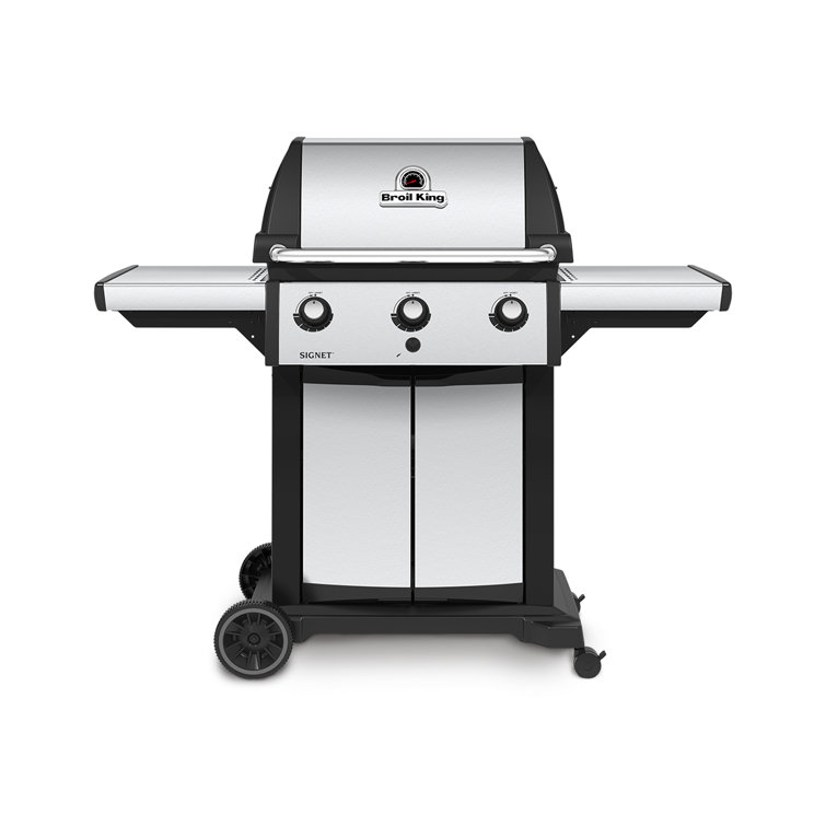 Stainless Steel Propane Gas Grill with Rotisserie and Smoker