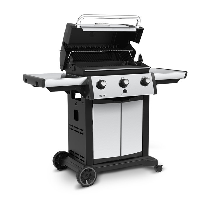 Stainless Steel Propane Gas Grill with Rotisserie and Smoker
