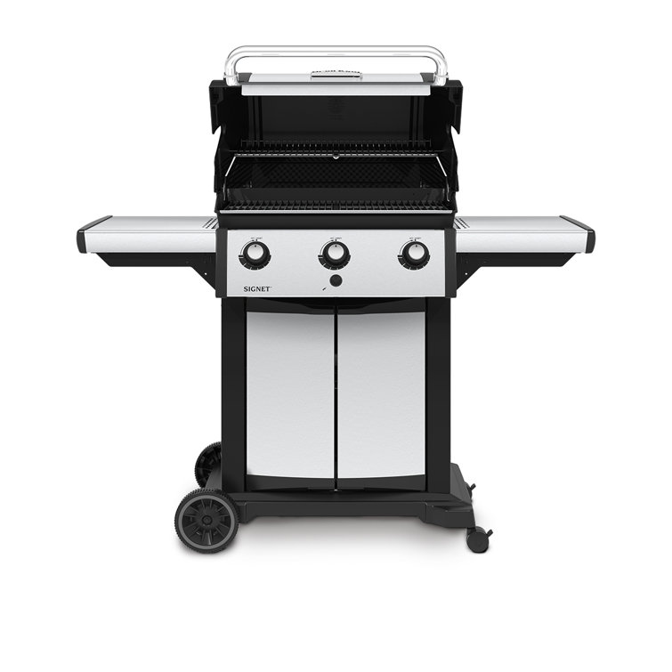 Stainless Steel Propane Gas Grill with Rotisserie and Smoker