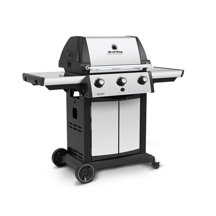 Stainless Steel Propane Gas Grill with Rotisserie and Smoker