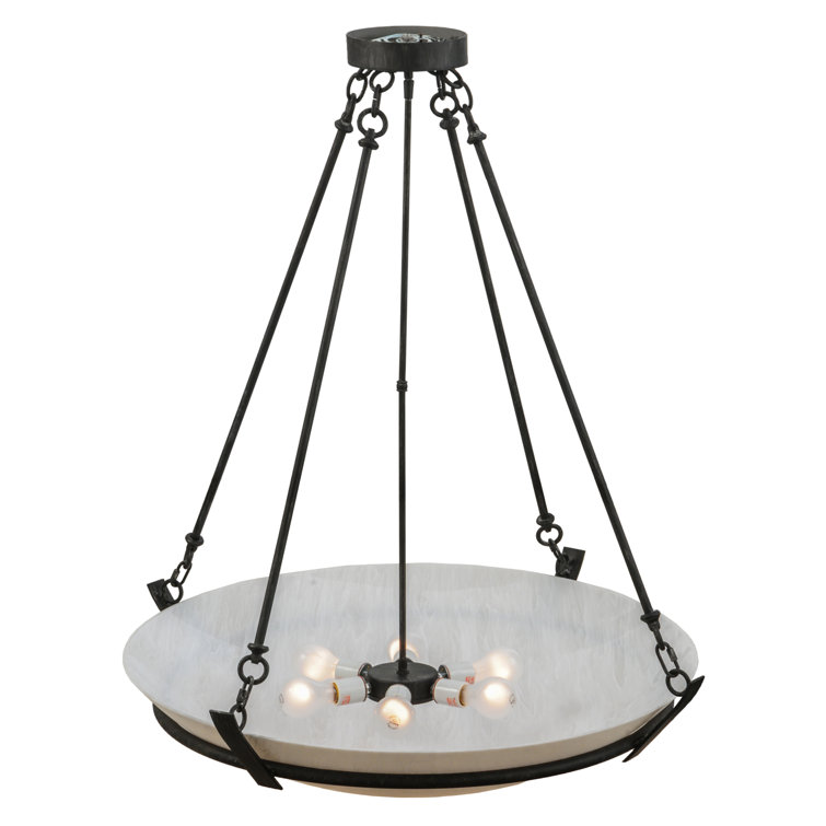 Antique Iron and Glass 36'' LED Pendant Light
