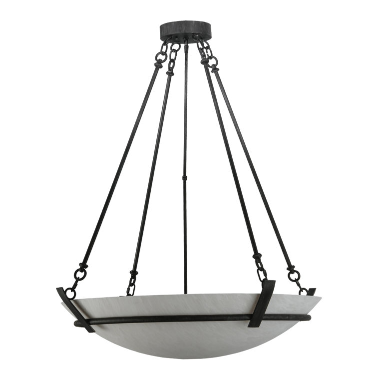 Antique Iron and Glass 36'' LED Pendant Light
