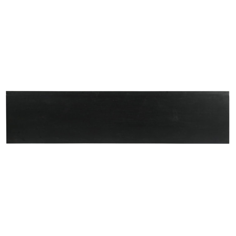 Jenny Dark Wood Media Console with Gold-Finished Legs