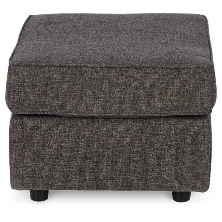 34'' Slate Gray Upholstered Rectangular Ottoman