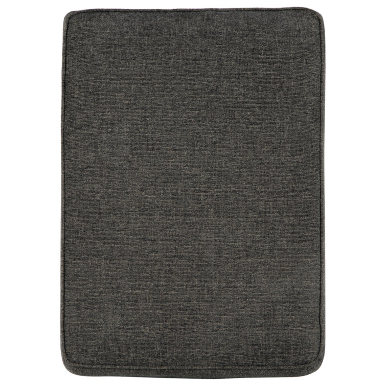 34'' Slate Gray Upholstered Rectangular Ottoman