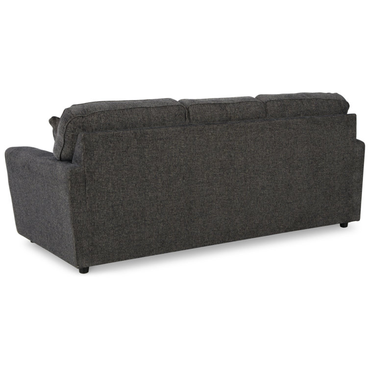 Contemporary Gray 86" Fabric Sofa with Removable Cushions