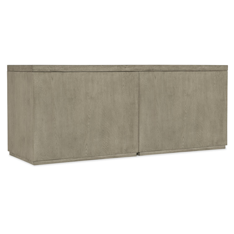 Linville Falls 72'' Gray Oak 4-Drawer Lockable Credenza