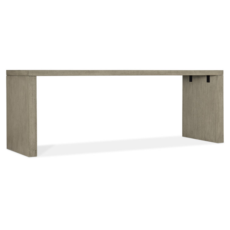 Gray Oak Veneer Adjustable Height Home Office Desk with Drawer