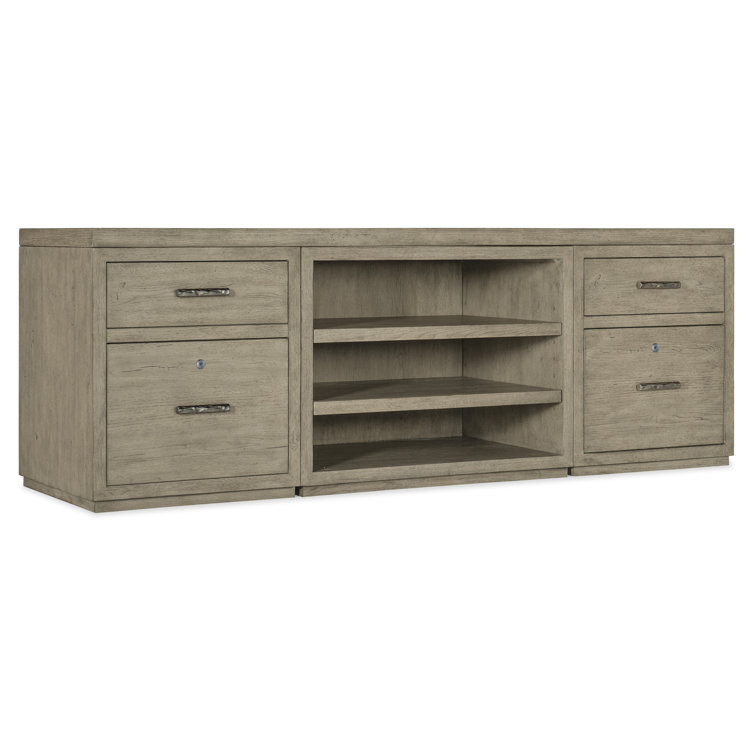 Linville Falls 84'' Gray Oak Home Office Credenza
