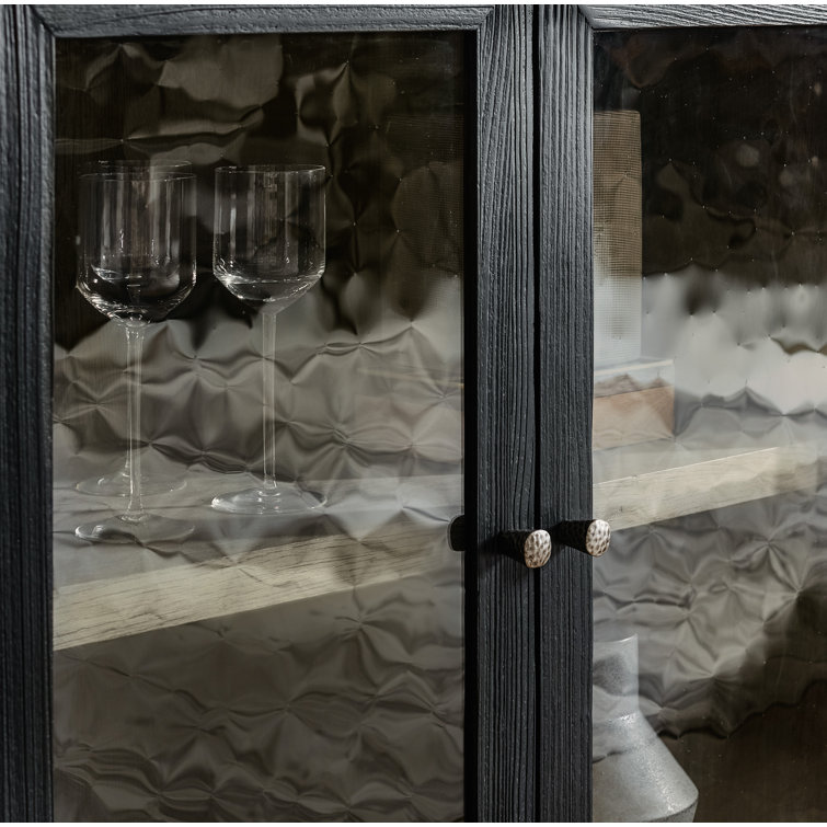 Linville Falls 74'' Black Pine Veneer Server