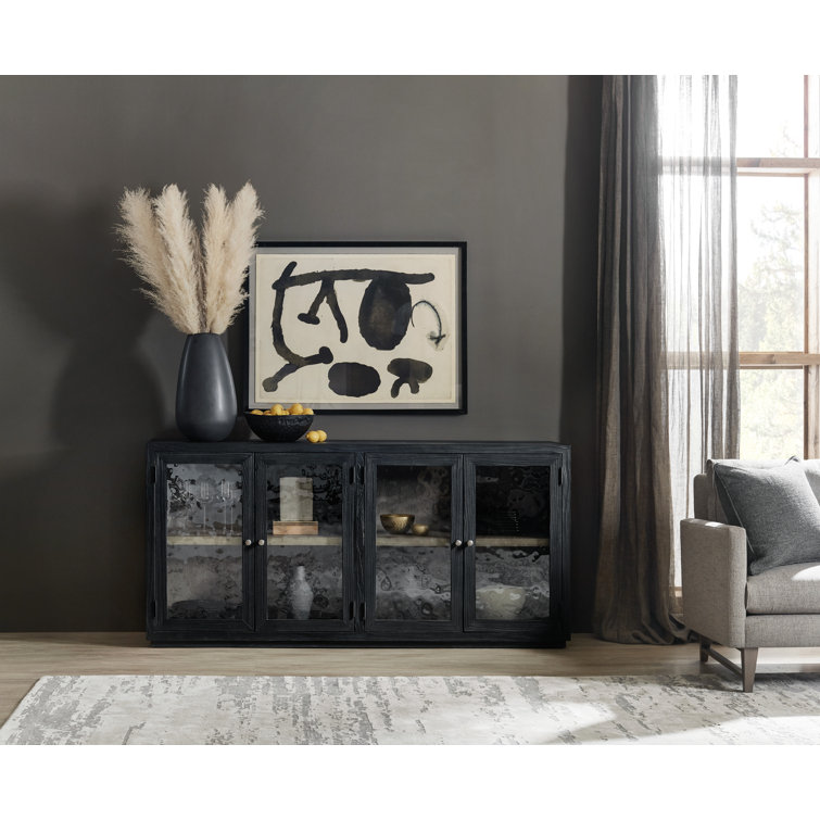 Linville Falls 74'' Black Pine Veneer Server