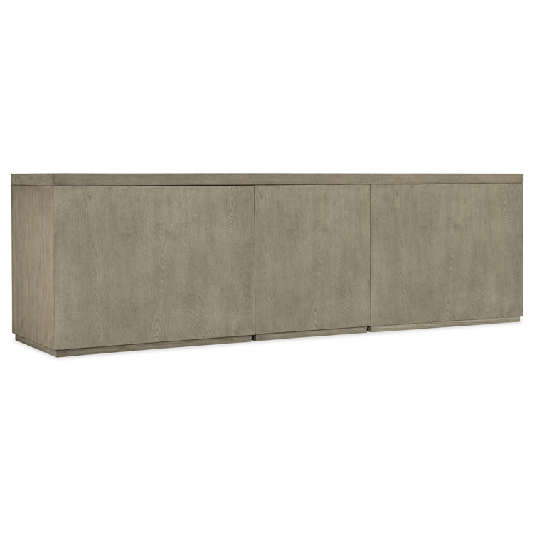 Linville Falls 96'' Gray Oak Veneer Lockable Credenza
