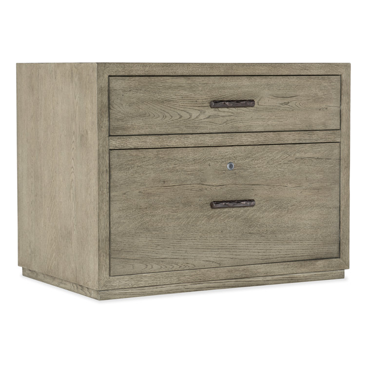 Gray Transitional 2-Drawer Lockable Lateral File Cabinet