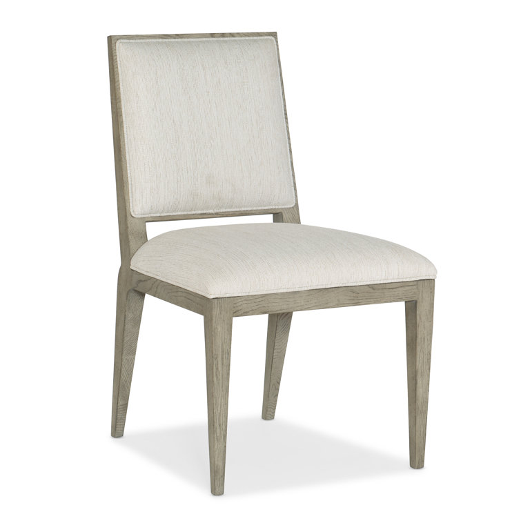 Remington Porcelain Upholstered Side Chair with Medium Wood Frame