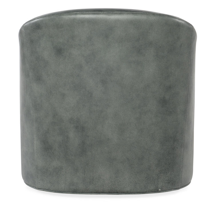 Landscape Frozen Valley Leather Swivel Accent Chair