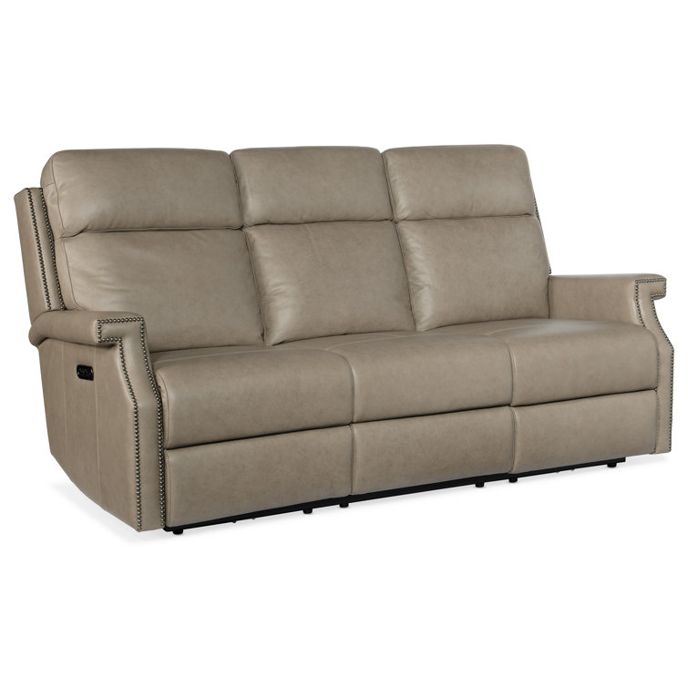 Vaughn Shattered Stone Top Grain Leather Power Reclining Sofa