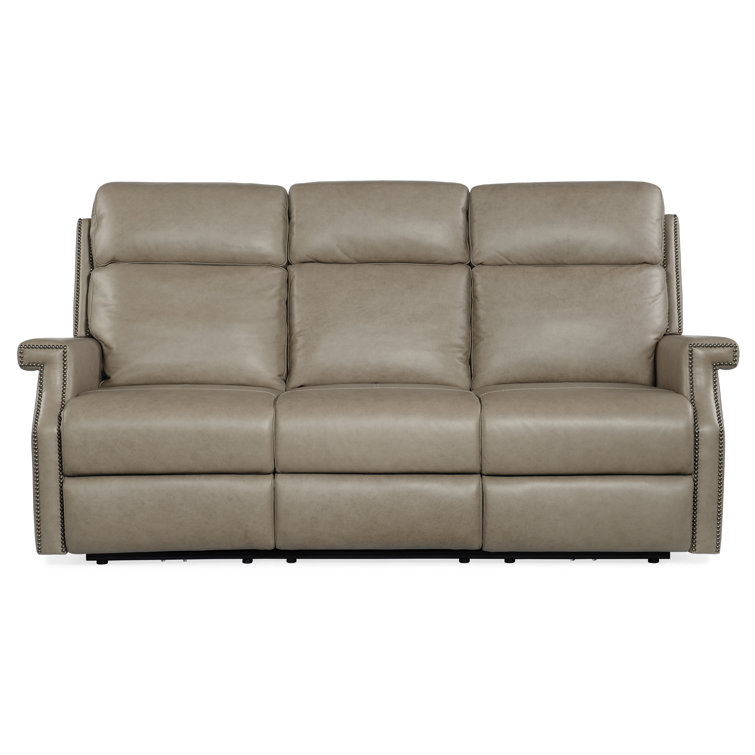 Vaughn Shattered Stone Top Grain Leather Power Reclining Sofa