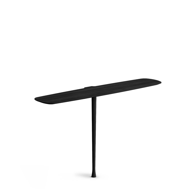 Unica Black Walnut Oval Pedestal Console Table