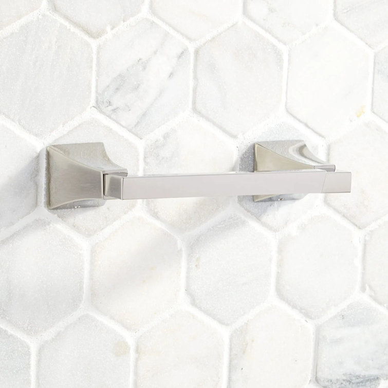 Polished Nickel Square Wall Mounted Toilet Paper Holder