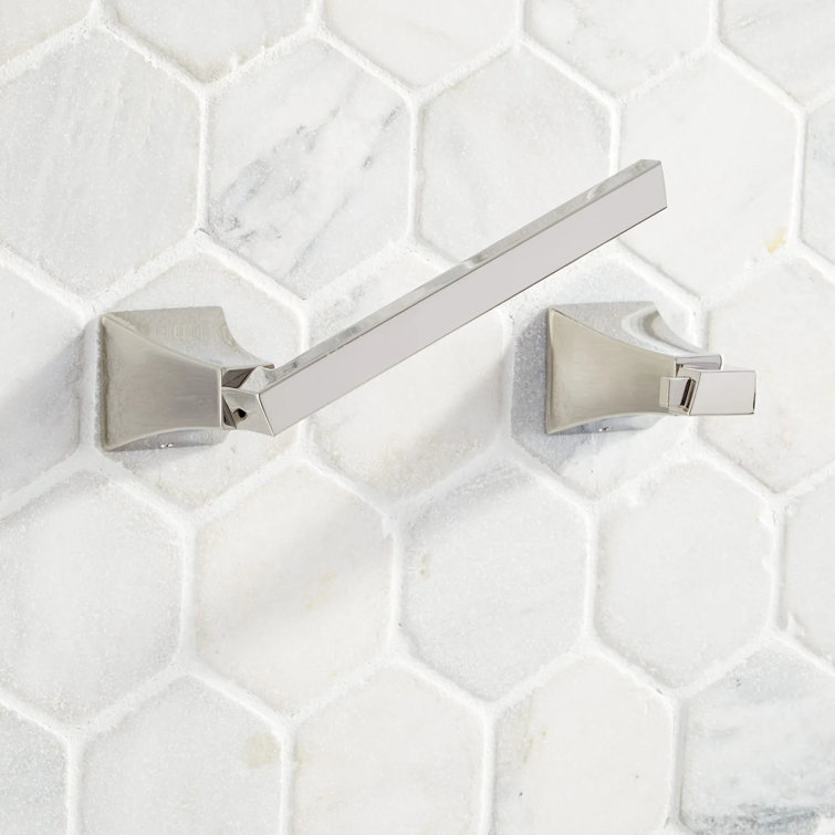 Polished Nickel Square Wall Mounted Toilet Paper Holder