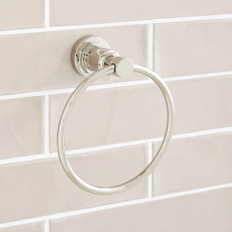 Greyfield Polished Nickel Wall Mounted Towel Ring
